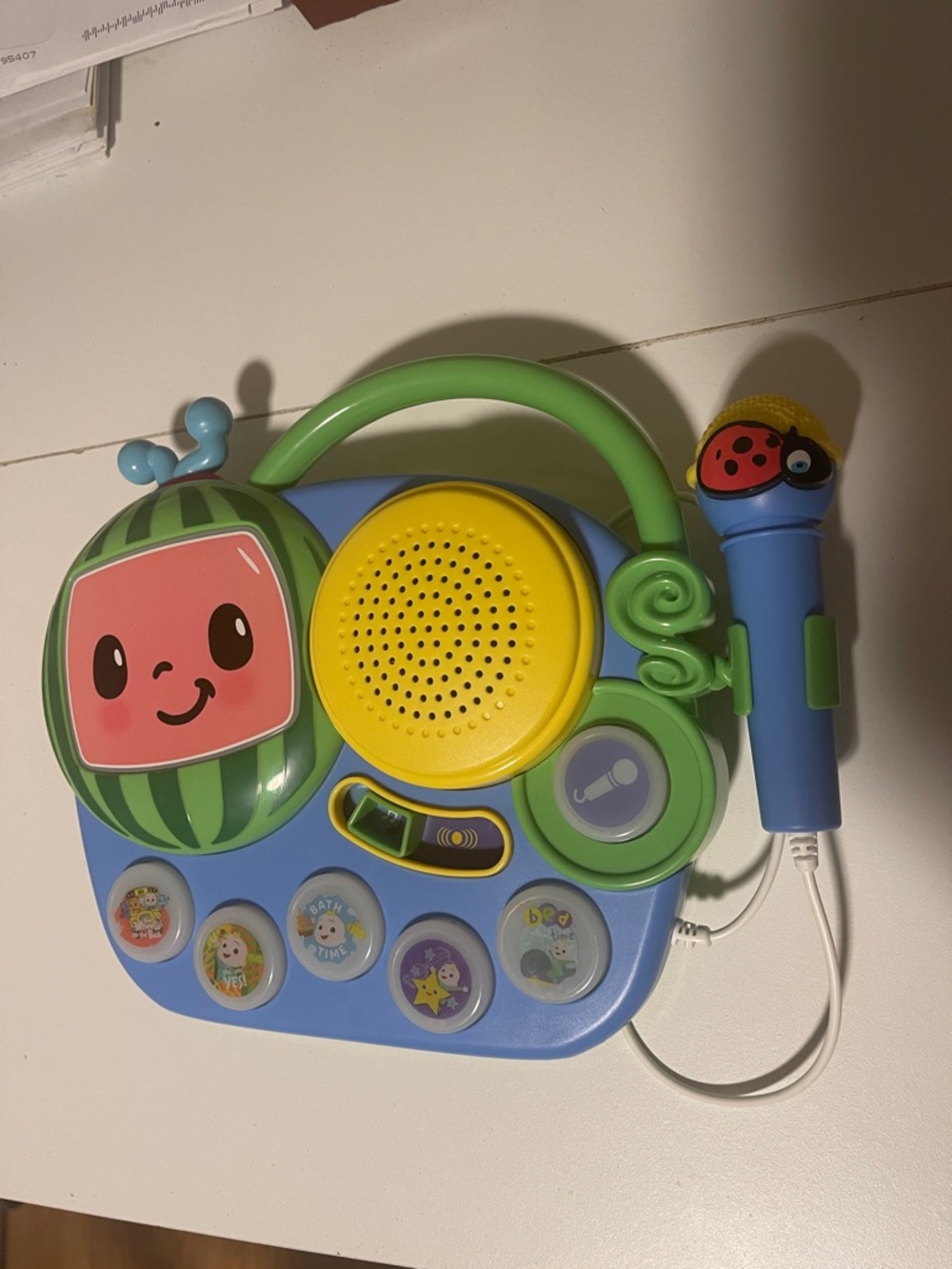 Kids Singing Karaoke Toy with Blue & Green Design